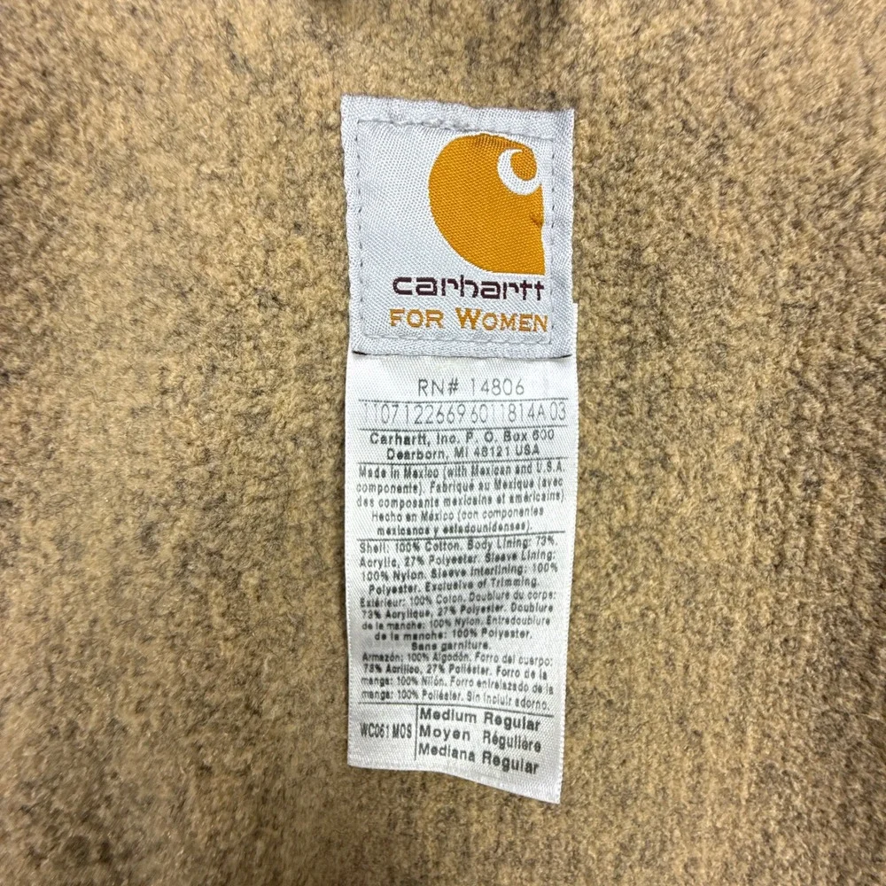 Carhartt Sandstone Ridge Coat Sherpa Lined Womens Medium WC061 MOS Moss Green - Picture 4 of 14